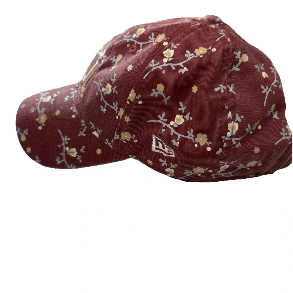 New Era Womens 9Twenty Adjustable Burgundy Floral Fsu Florida State Hat